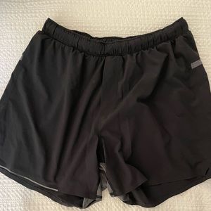 Black 5 inch Lululemon shorts